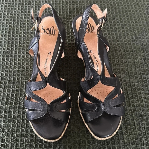 Söfft Leather Wedge Sandal​​​​ - Picture 1 of 6